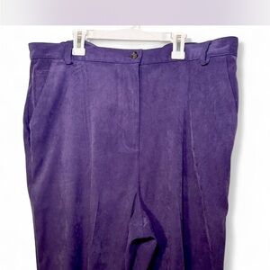 Karen Scott womens Corduroy Pants in Rich Purple